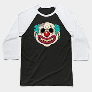 Scary Clown - Zombie Halloween Cartoon Art Baseball T-Shirt